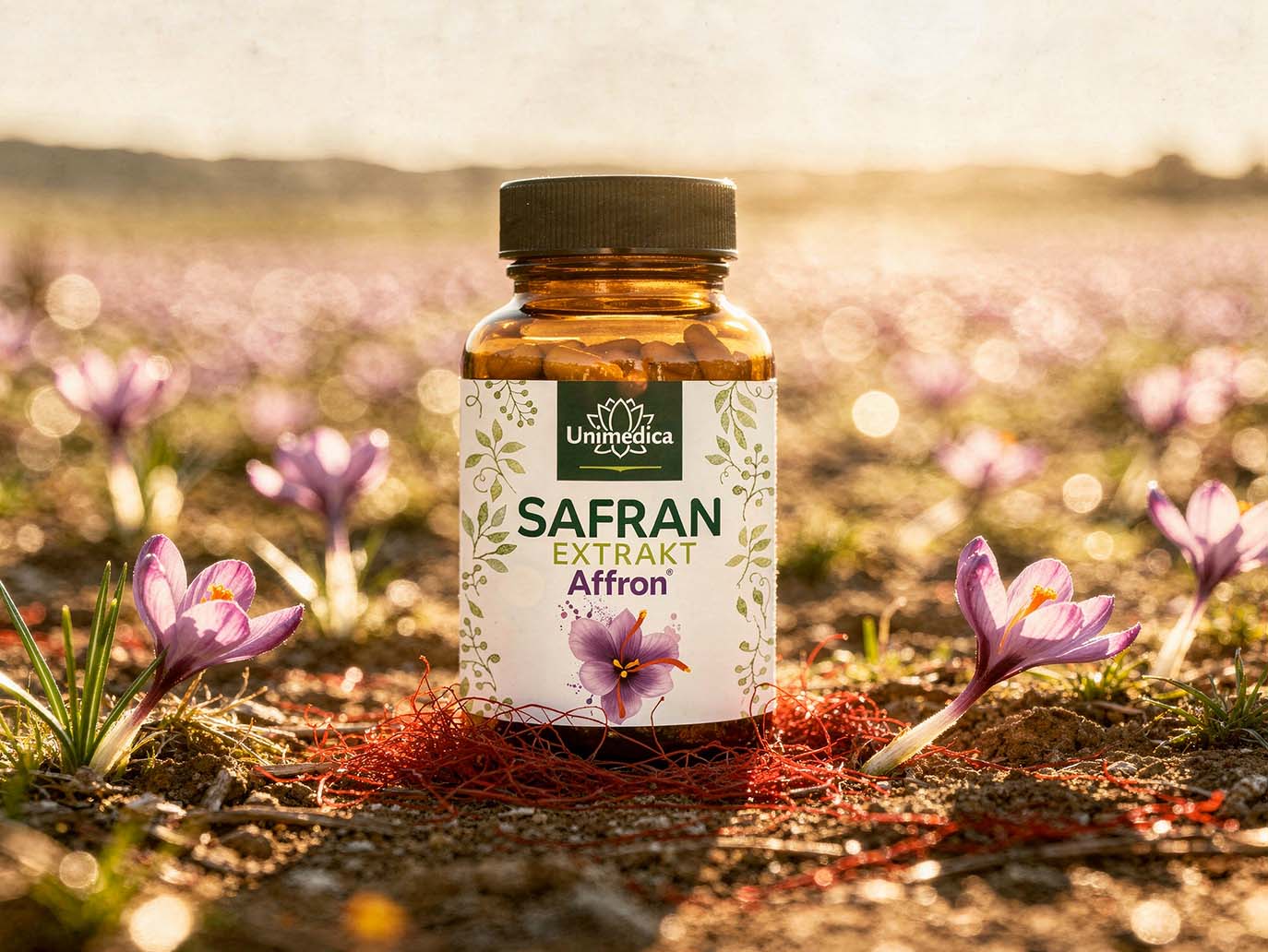 Saffron Capsules - with 30 mg Affron® Saffron Extract  3.5 % Lepticrosalides - 120 capsules - from Unimedica